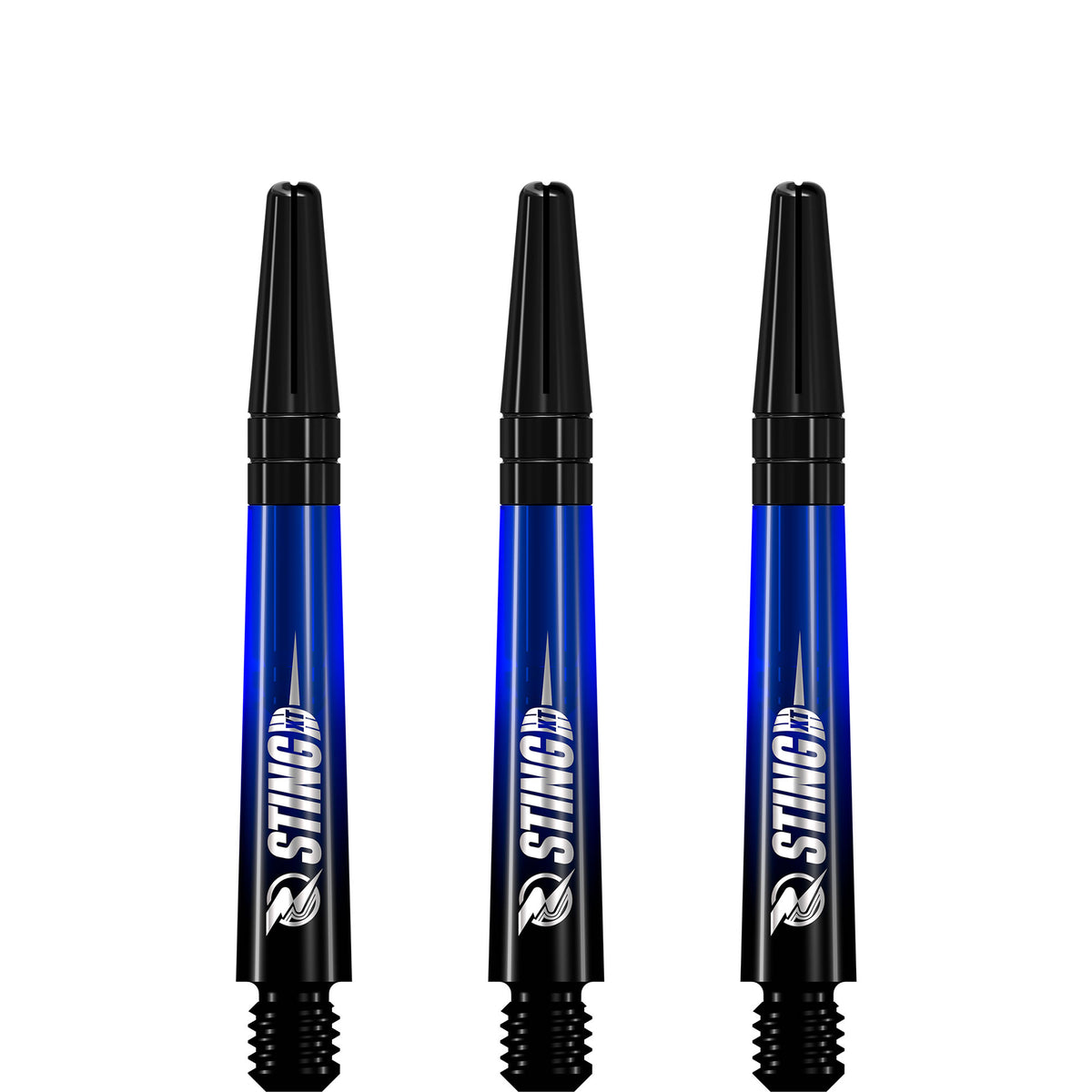 Ruthless Sting XT Dart Shafts - Polycarbonate - Gradient Black & Blue - Black Top