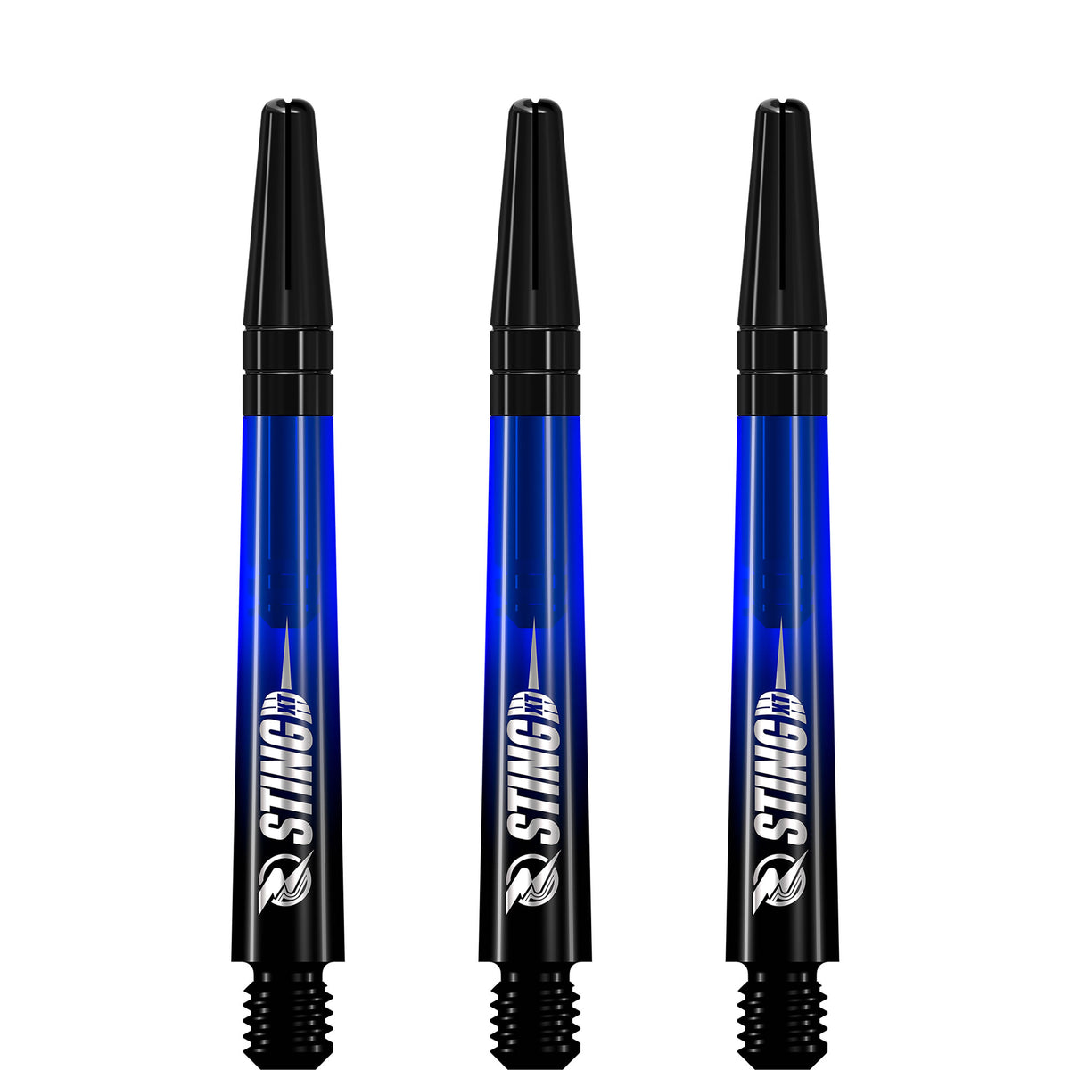 Ruthless Sting XT Dart Shafts - Polycarbonate - Gradient Black & Blue - Black Top
