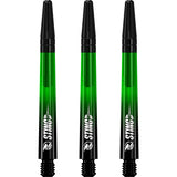 Ruthless Sting XT Dart Shafts - Polycarbonate - Gradient Black & Green - Black Top