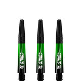 Ruthless Sting XT Dart Shafts - Polycarbonate - Gradient Black & Green - Black Top