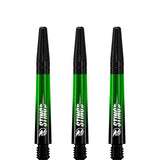 Ruthless Sting XT Dart Shafts - Polycarbonate - Gradient Black & Green - Black Top