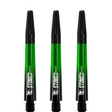Ruthless Sting XT Dart Shafts - Polycarbonate - Gradient Black & Green - Black Top