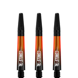 Ruthless Sting XT Dart Shafts - Polycarbonate - Gradient Black & Orange - Black Top