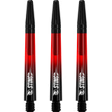 Ruthless Sting XT Dart Shafts - Polycarbonate - Gradient Black & Red - Black Top