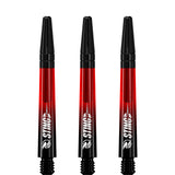 Ruthless Sting XT Dart Shafts - Polycarbonate - Gradient Black & Red - Black Top