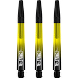 Ruthless Sting XT Dart Shafts - Polycarbonate - Gradient Black & Yellow - Black Top