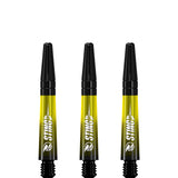 Ruthless Sting XT Dart Shafts - Polycarbonate - Gradient Black & Yellow - Black Top