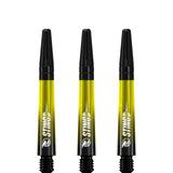Ruthless Sting XT Dart Shafts - Polycarbonate - Gradient Black & Yellow - Black Top