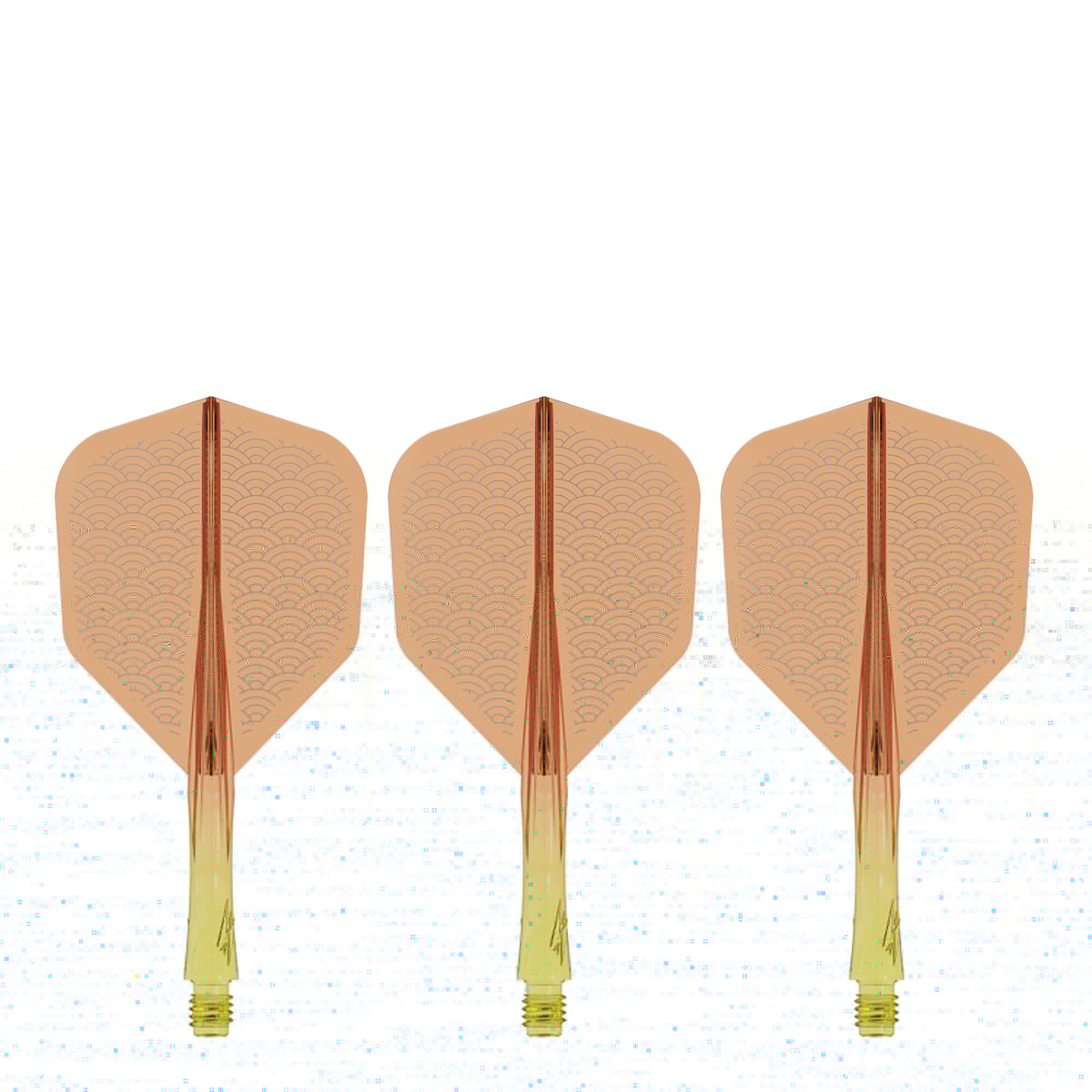 Caliburn SUP Flights - Moulded Shaft and Flight -  Standard No6 - Waves - Yellow & Orange