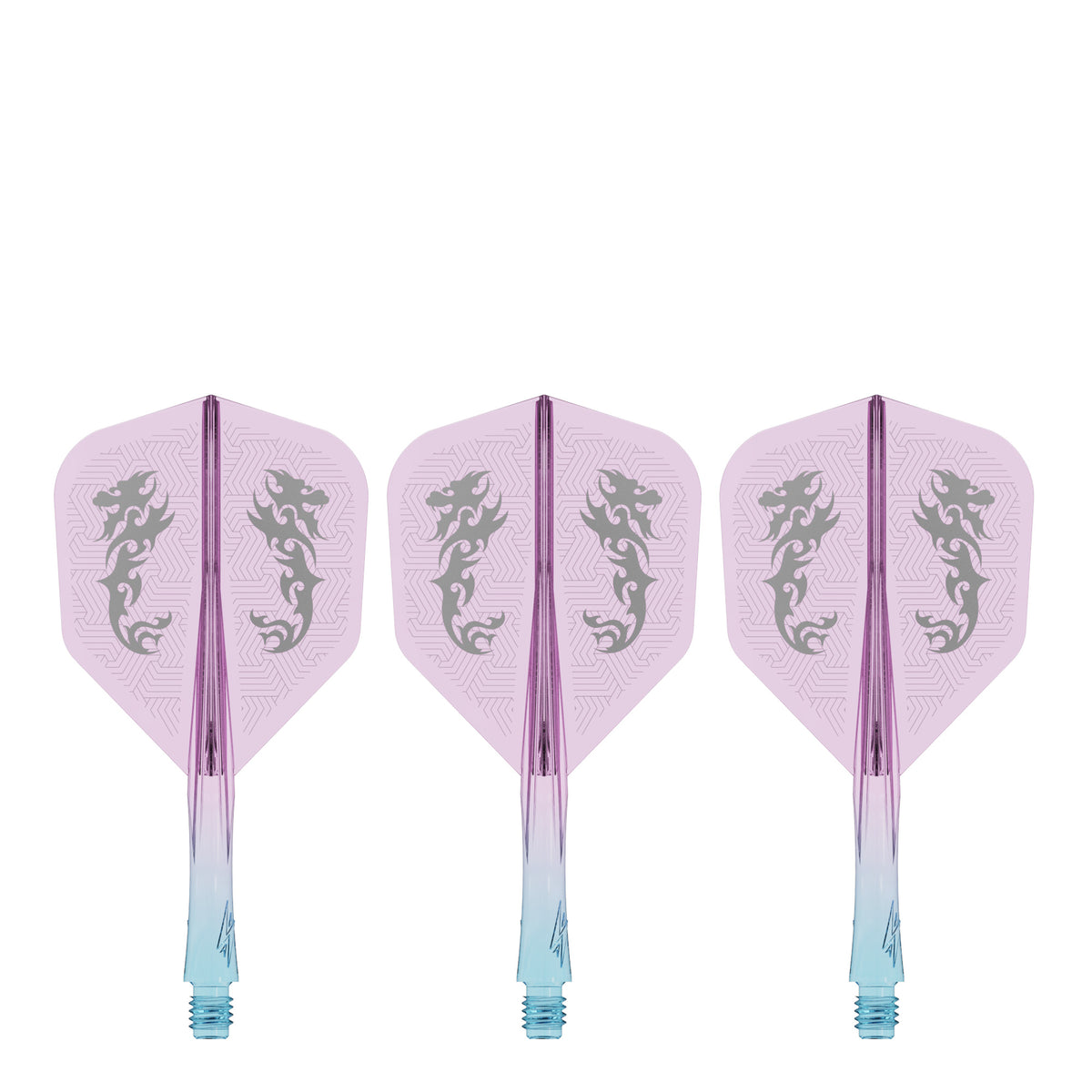 Caliburn SUP Flights - Moulded Shaft and Flight -  Standard No6 - Dragon - Blue & Purple