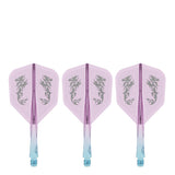 Caliburn SUP Flights - Moulded Shaft and Flight -  Standard No6 - Dragon - Blue & Purple