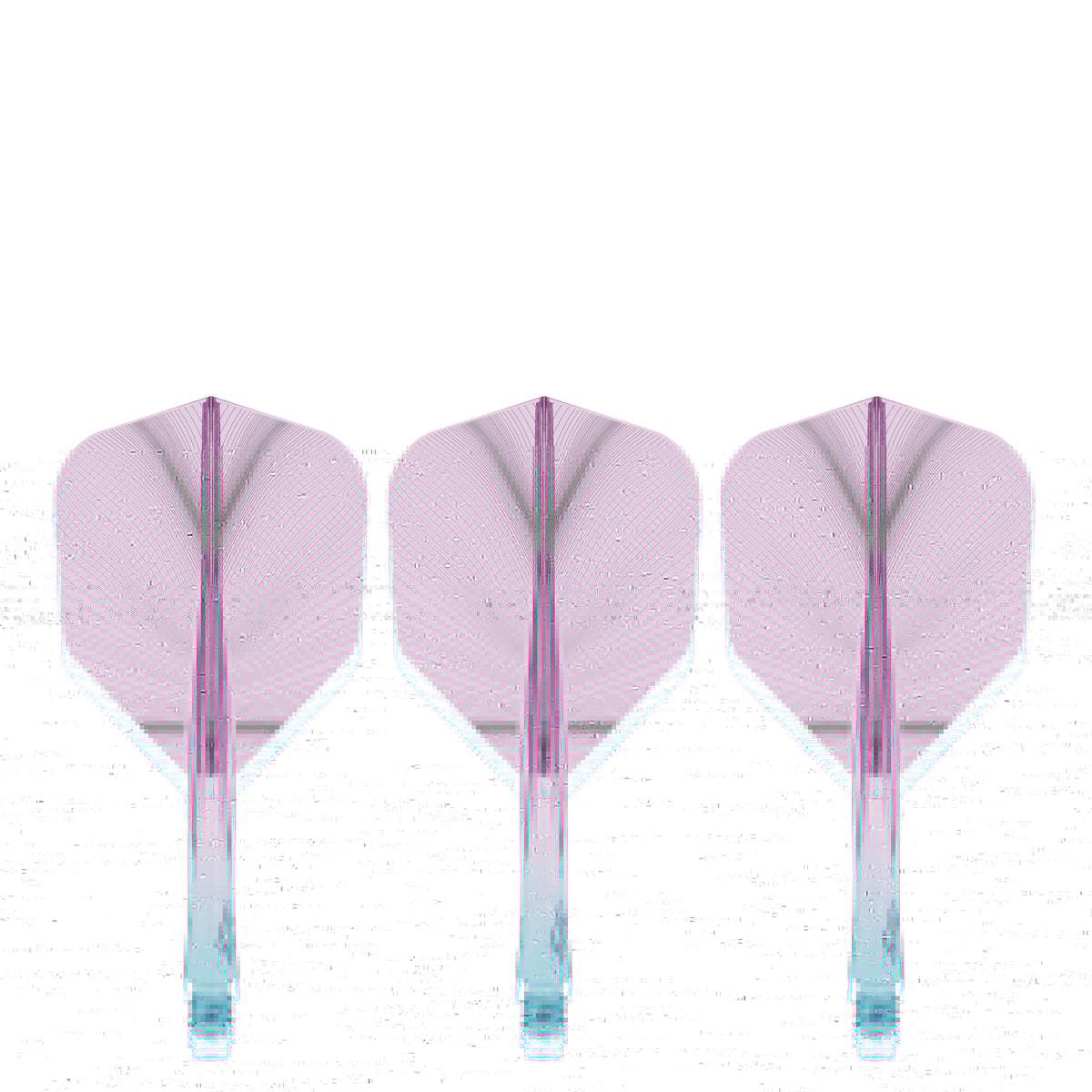 Caliburn SUP Flights - Moulded Shaft and Flight -  Standard No6 - Feather - Blue & Purple