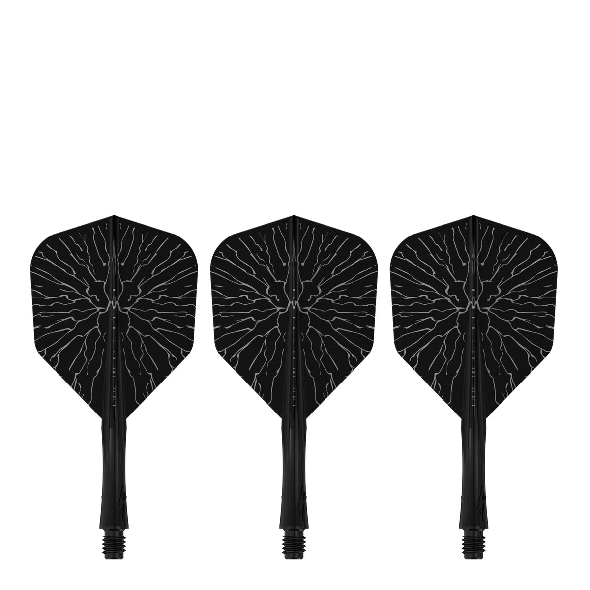 Caliburn SUP Flights - Moulded Shaft and Flight -  Standard No6 - Crack - Black