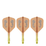 Caliburn SUP Flights - Moulded Shaft and Flight -  Standard No6 - Dragon - Yellow & Orange