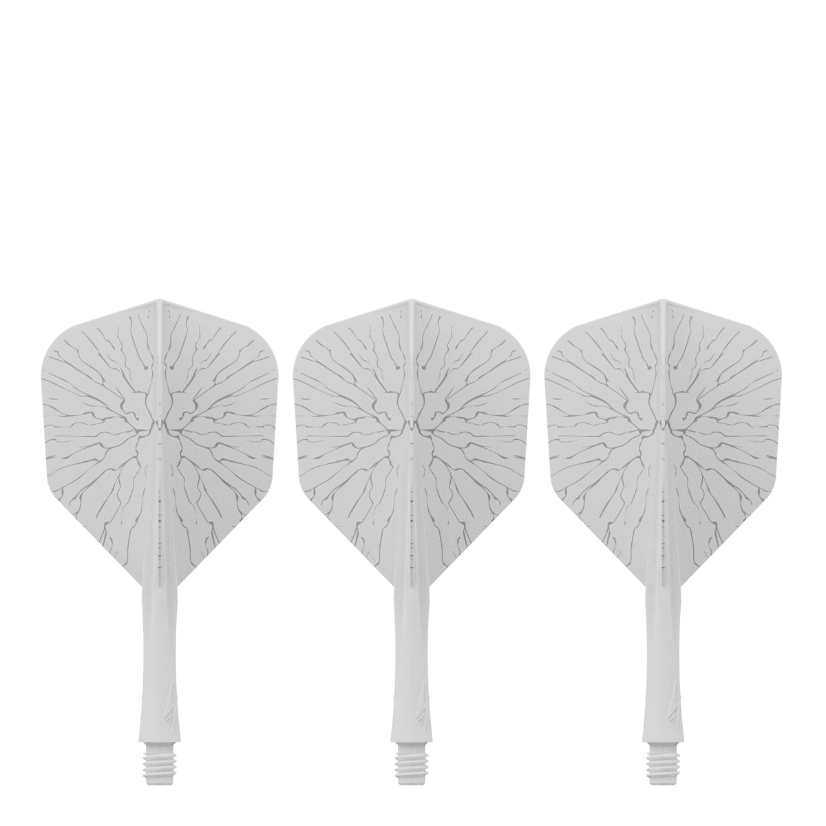 Caliburn SUP Flights - Moulded Shaft and Flight -  Standard No6 - Crack - White