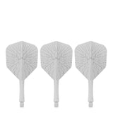 Caliburn SUP Flights - Moulded Shaft and Flight -  Standard No6 - Crack - White