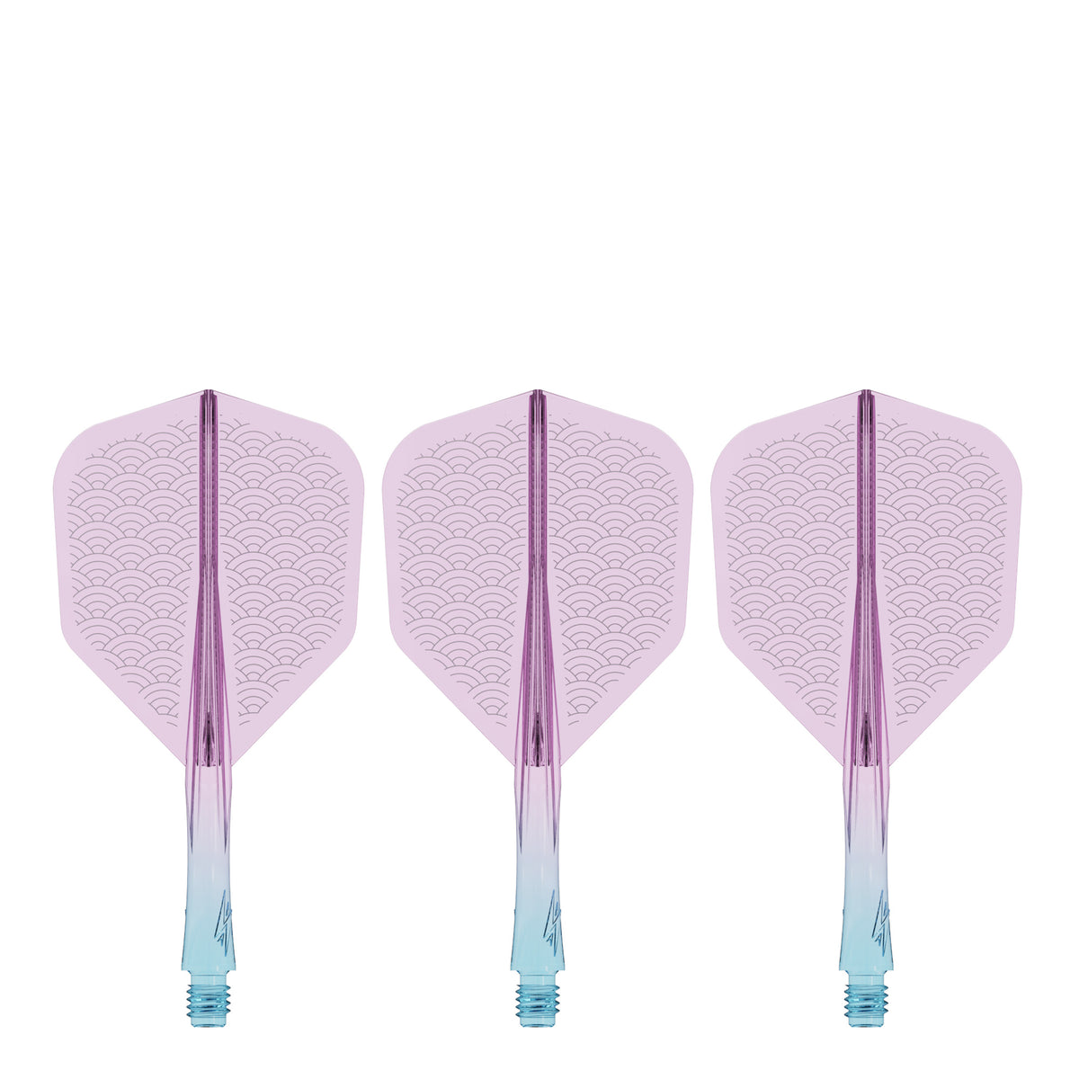 Caliburn SUP Flights - Moulded Shaft and Flight -  Standard No6 - Waves - Blue & Purple