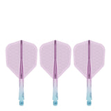 Caliburn SUP Flights - Moulded Shaft and Flight -  Standard No6 - Waves - Blue & Purple