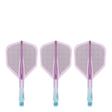 Caliburn SUP Flights - Moulded Shaft and Flight -  Standard No6 - Block - Blue & Purple