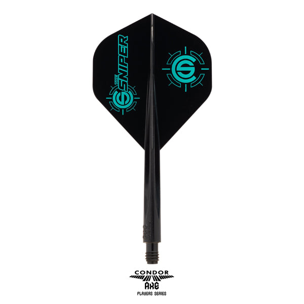 *Condor AXE Dart Flights - Standard - Connor Scutt - The Sniper - Black