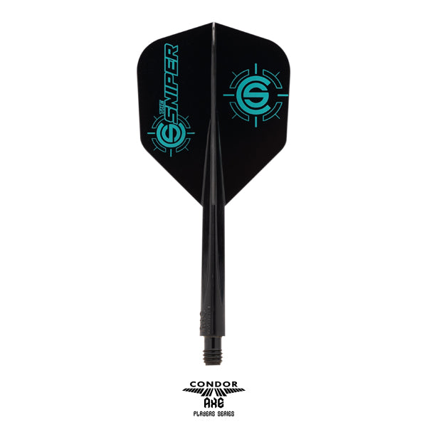 *Condor AXE Dart Flights - Small - Connor Scutt - The Sniper - Black