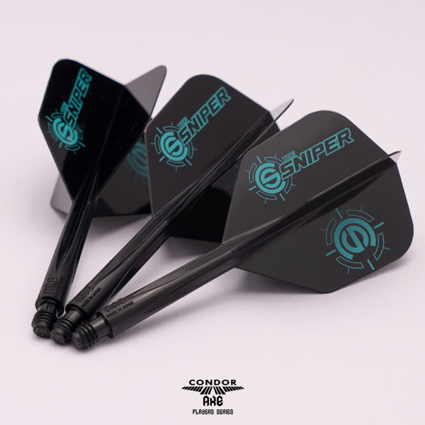 *Condor AXE Dart Flights - Small - Connor Scutt - The Sniper - Black