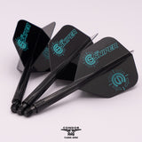 *Condor AXE Dart Flights - Small - Connor Scutt - The Sniper - Black