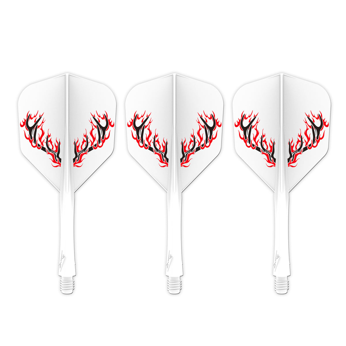 Caliburn SUP Dart Flights - Moulded Flight & Shaft - Standard No6 - Rynit - White
