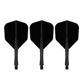 Caliburn SUP Lite Dart Flights - Moulded Flight & Shaft - Standard No6 - Black