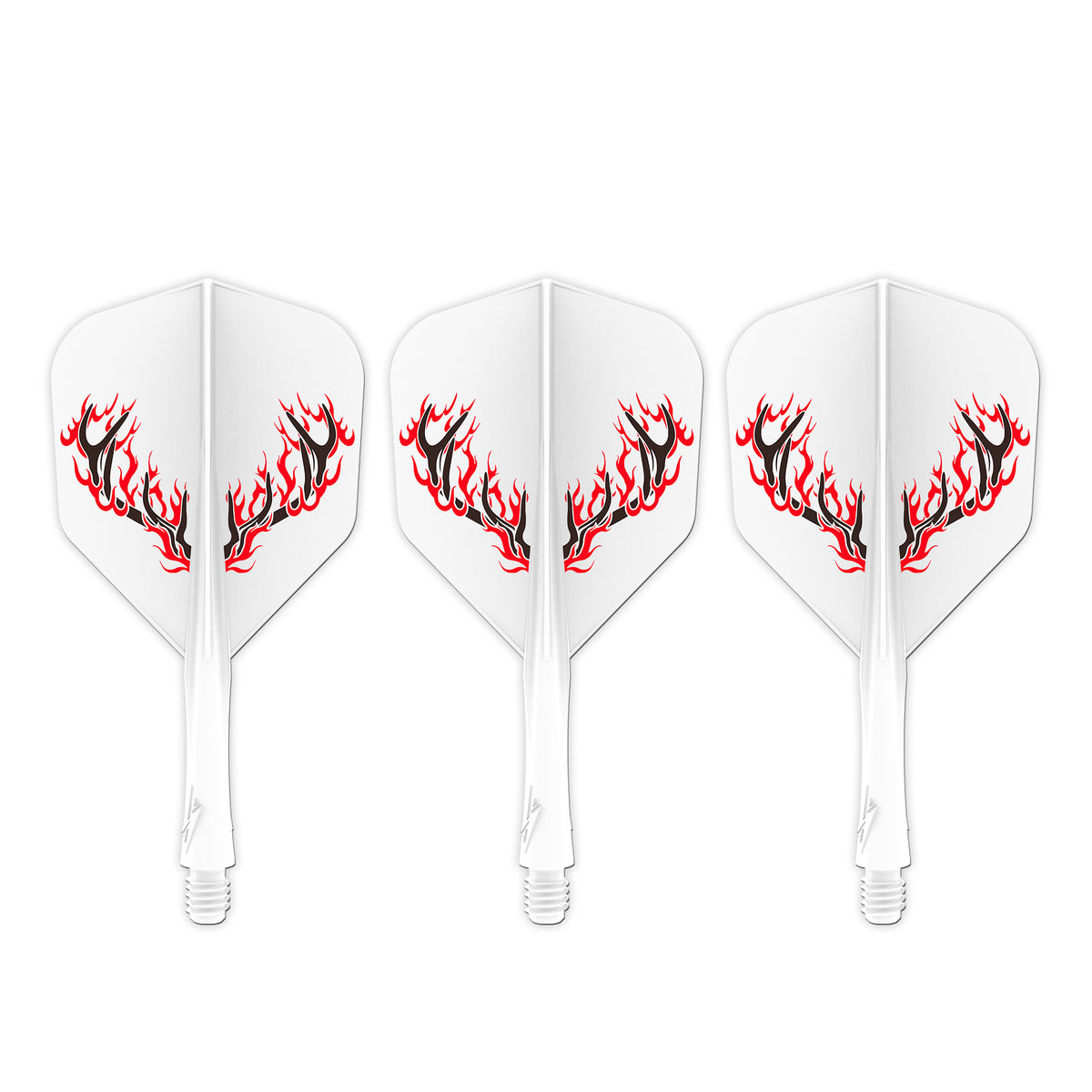 Caliburn SUP Dart Flights - Moulded Flight & Shaft - Standard No6 - Rynit - White