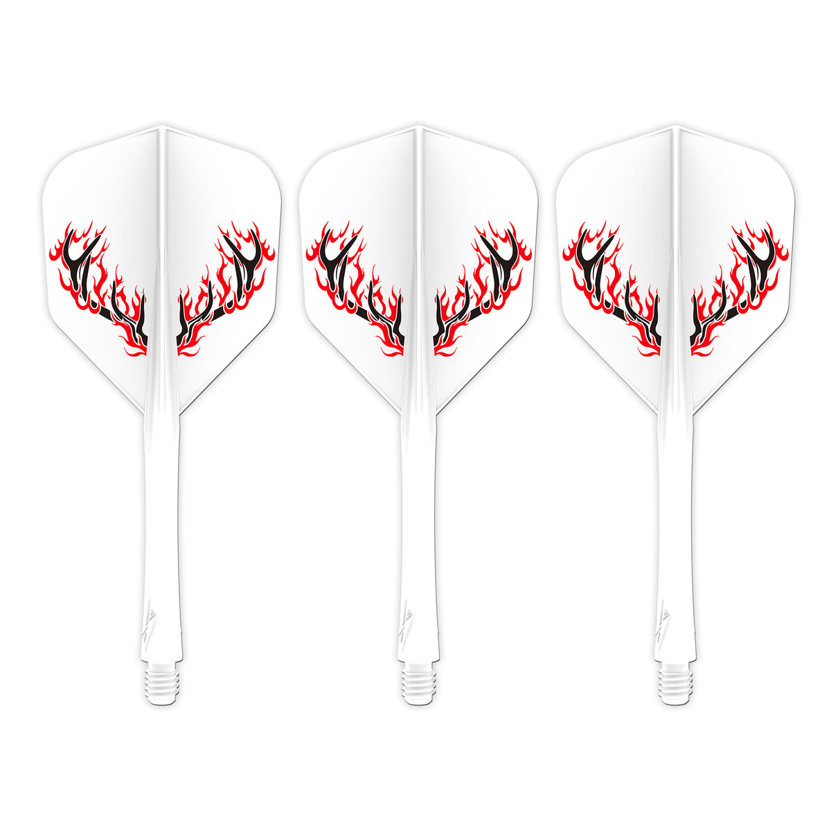 Caliburn SUP Dart Flights - Moulded Flight & Shaft - Standard No6 - Rynit - White