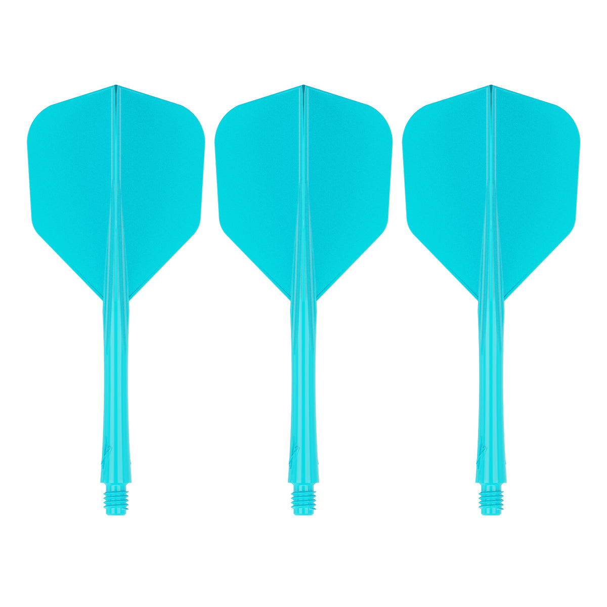 Caliburn SUP Lite Dart Flights - Moulded Flight & Shaft - Standard No6 - Lucent Cyan