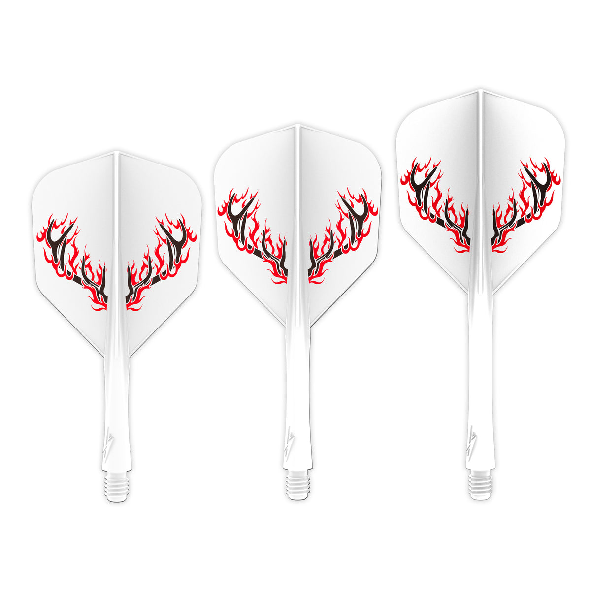 Caliburn SUP Dart Flights - Moulded Flight & Shaft - Standard No6 - Rynit - White