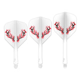 Caliburn SUP Dart Flights - Moulded Flight & Shaft - Standard No6 - Rynit - White