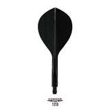 Condor AXE120 Dart Flights - Teardrop - Black