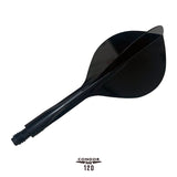 Condor AXE120 Dart Flights - Teardrop - Black