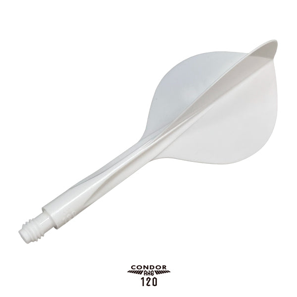 Condor AXE120 Dart Flights - Teardrop - White