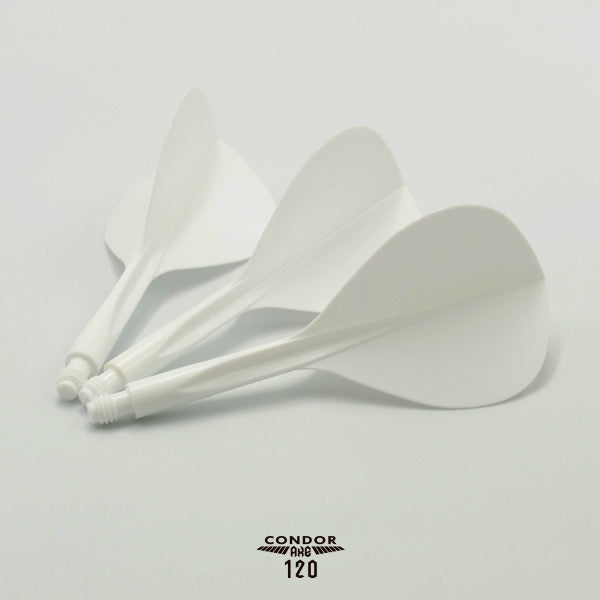 Condor AXE120 Dart Flights - Teardrop - White