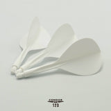 Condor AXE120 Dart Flights - Teardrop - White