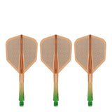 Caliburn SUP Flights - Moulded Shaft and Flight -  Standard No6 - Block - Green & Orange