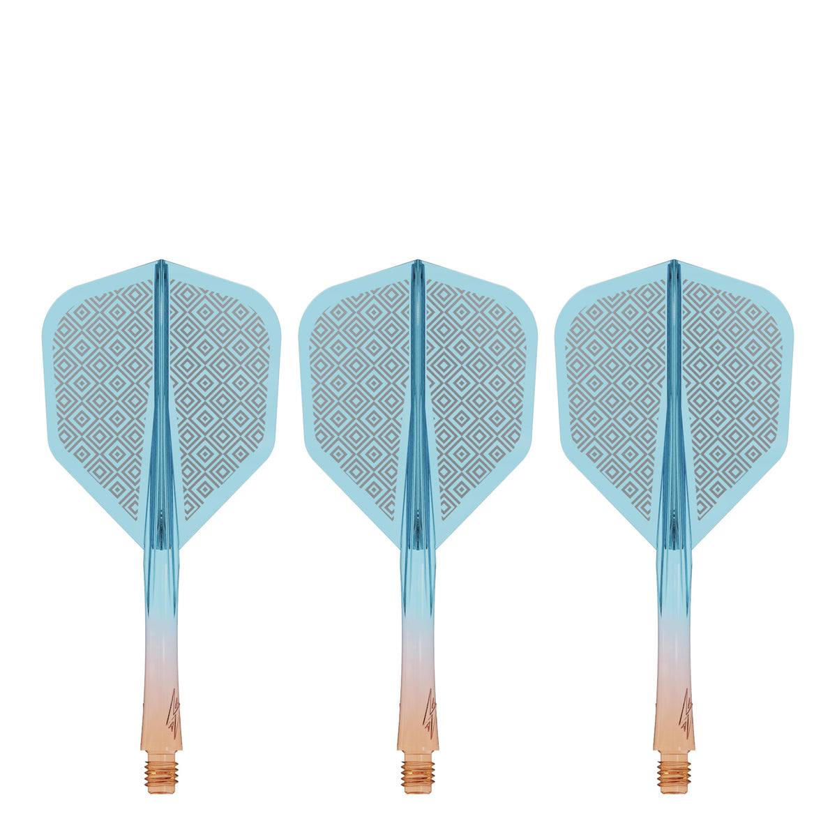 Caliburn SUP Flights - Moulded Shaft and Flight -  Standard No6 - Block - Orange & Blue