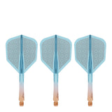Caliburn SUP Flights - Moulded Shaft and Flight -  Standard No6 - Block - Orange & Blue