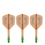Caliburn SUP Flights - Moulded Shaft and Flight -  Standard No6 - Dragon - Green & Orange