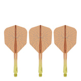 Caliburn SUP Flights - Moulded Shaft and Flight -  Standard No6 - Crack - Yellow & Orange
