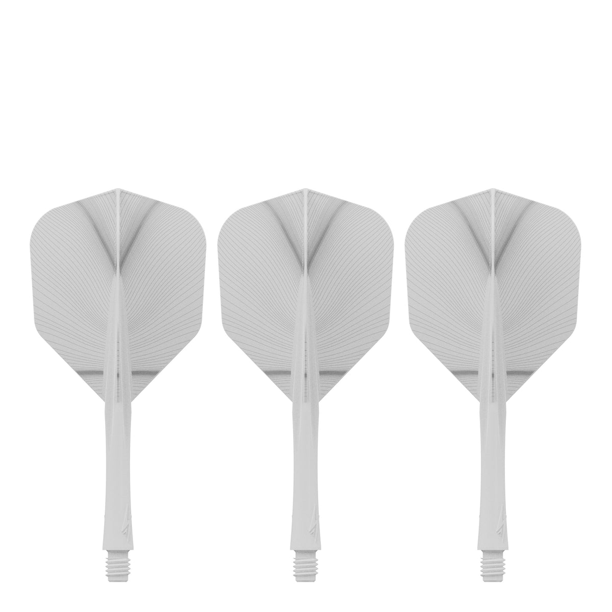Caliburn SUP Flights - Moulded Shaft and Flight -  Standard No6 - Feather - White