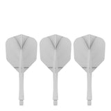 Caliburn SUP Flights - Moulded Shaft and Flight -  Standard No6 - Feather - White
