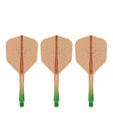 Caliburn SUP Flights - Moulded Shaft and Flight -  Standard No6 - Crack - Green & Orange