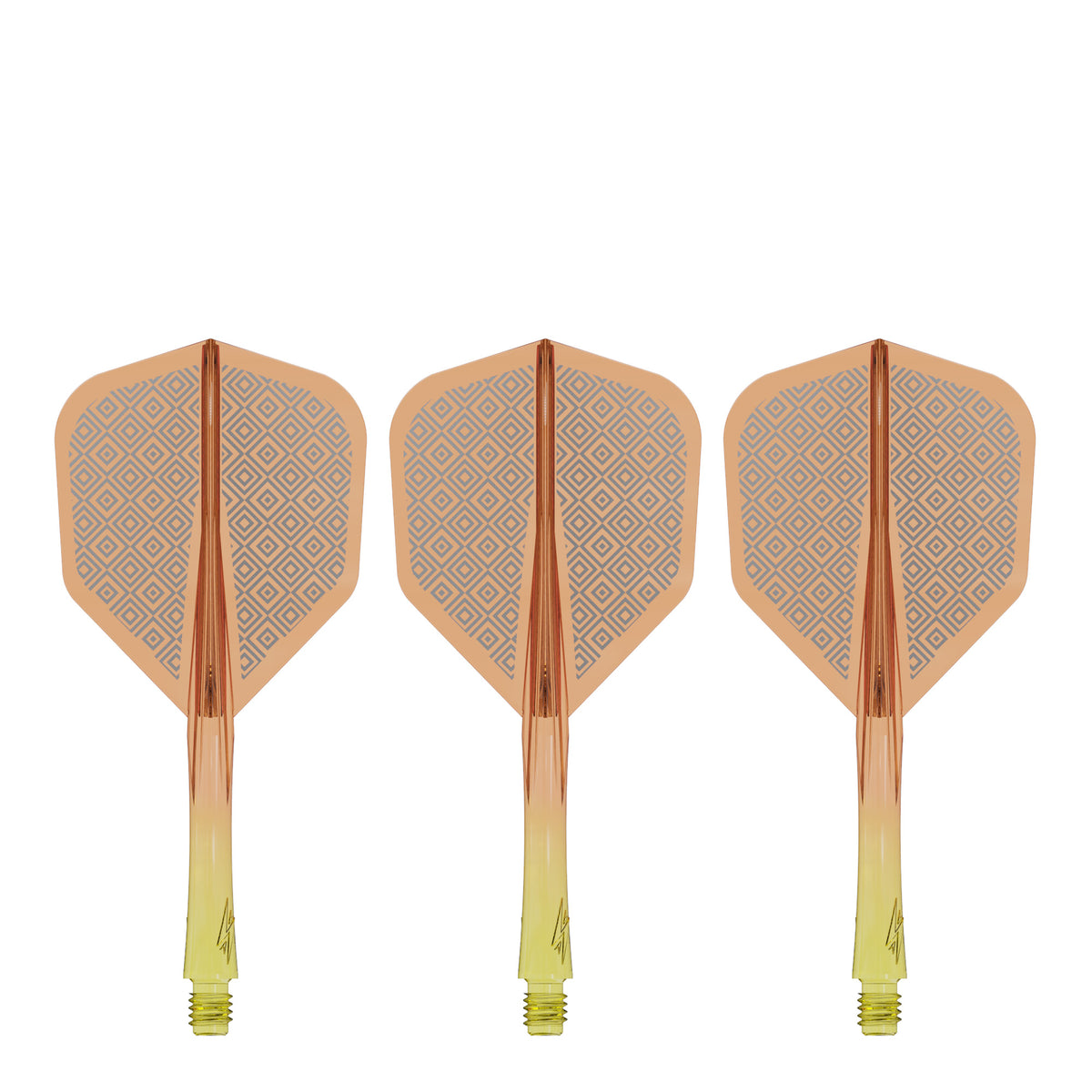 Caliburn SUP Flights - Moulded Shaft and Flight -  Standard No6 - Block - Yellow & Orange
