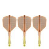 Caliburn SUP Flights - Moulded Shaft and Flight -  Standard No6 - Block - Yellow & Orange