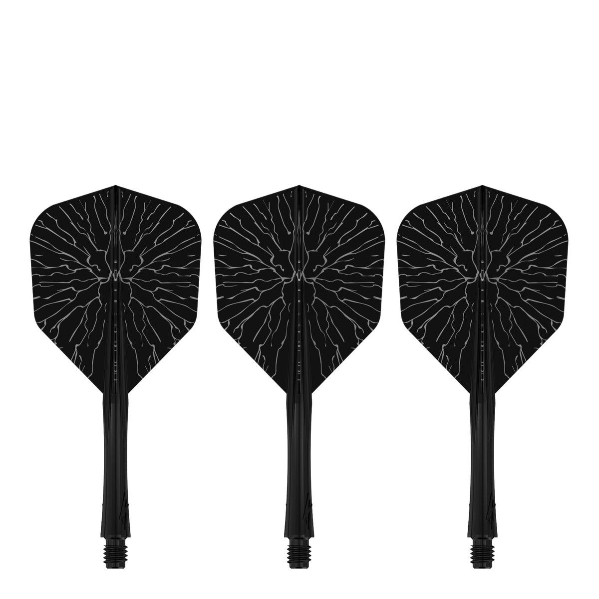 Caliburn SUP Flights - Moulded Shaft and Flight -  Standard No6 - Crack - Black